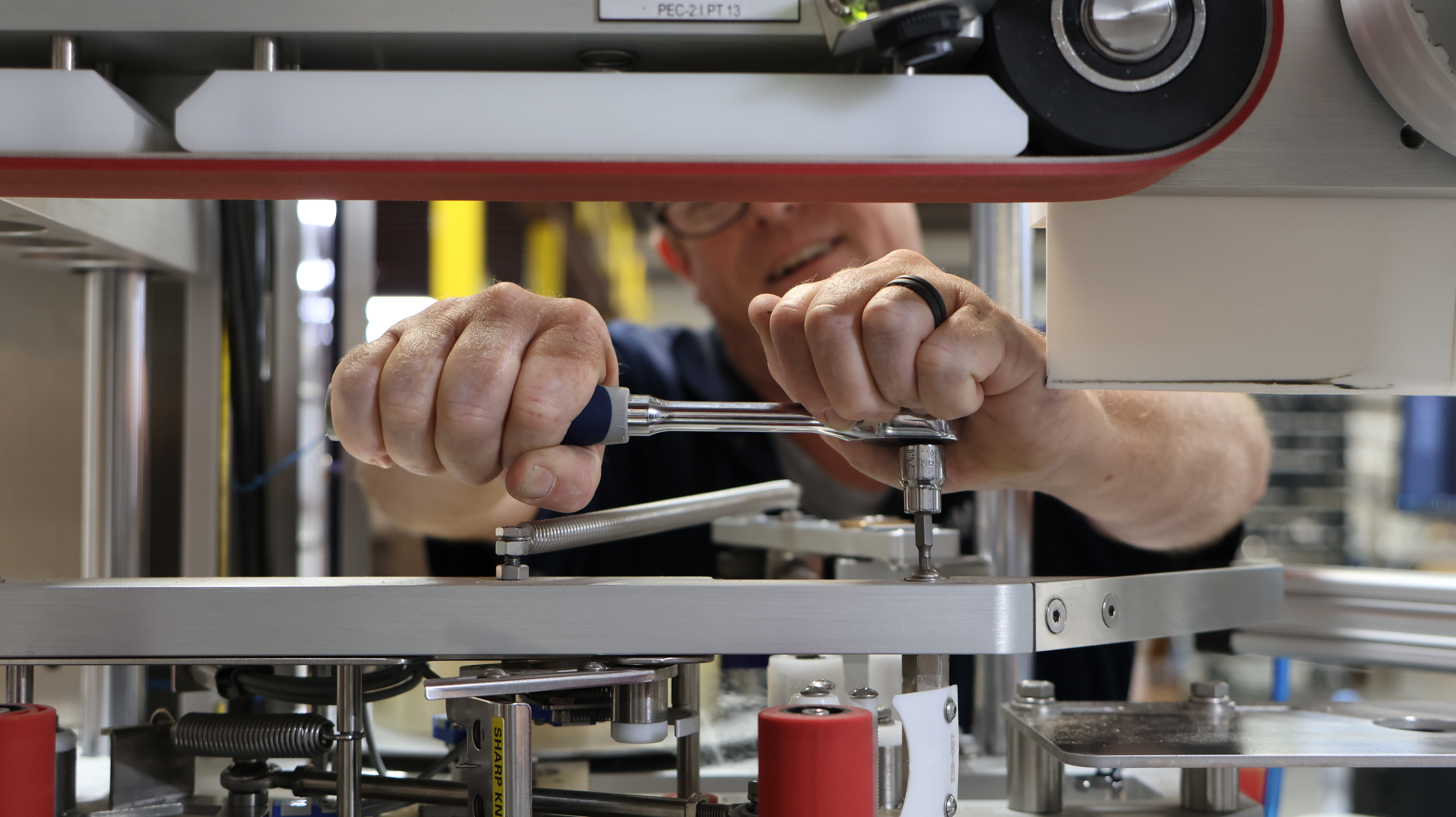 Fallas Automation service technician on the line